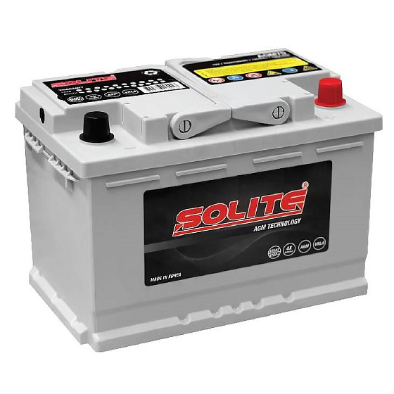 Аккумулятор - SOLITE AGM 70A/h (R+) 760А 278х175х190мм / SLT70R.L3.AGM