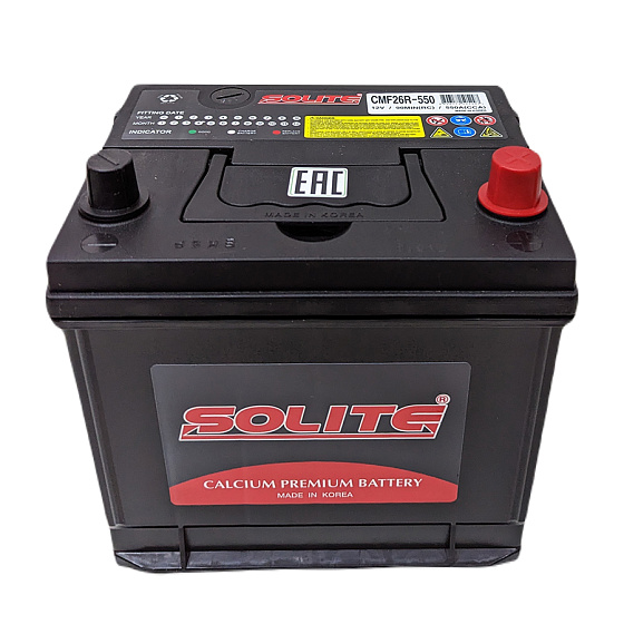 Аккумулятор - SOLITE Asia 60A/h (R+) 550А 208х175х205мм / SLT60R.D20
