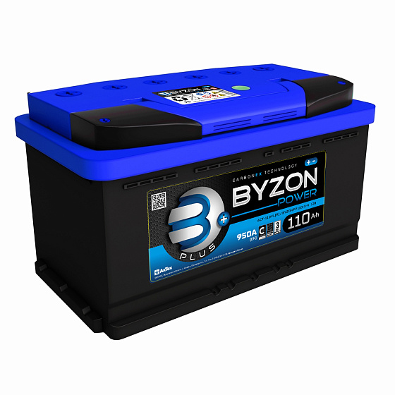 Аккумулятор - BYZON PLUS 110A/h (L+) 950А 353х175х190мм / BYZ110L.L5.PLS