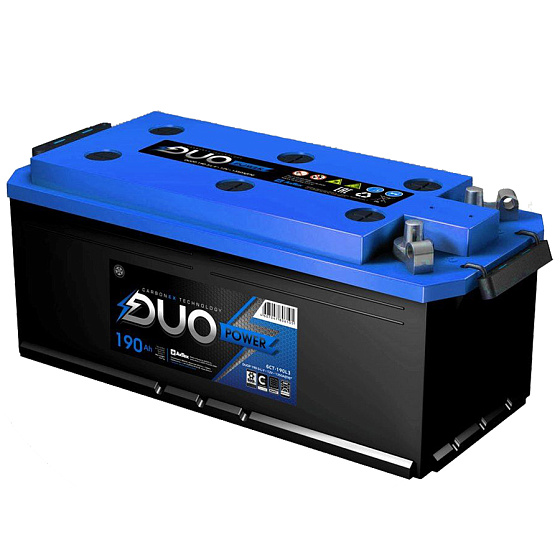 Аккумулятор для коммерческой техники - DUO POWER 190A/h (L+) 1350А 513х223х220мм / DUO190L.B