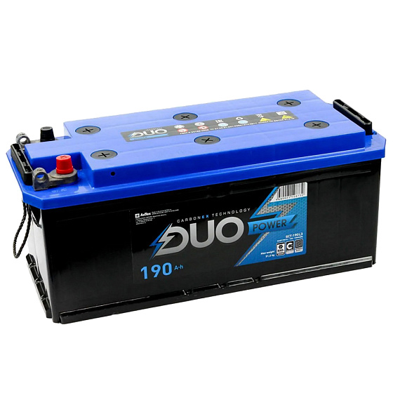 Аккумулятор для коммерческой техники - DUO POWER 190A/h (R+) 1350А 513х223х220мм / DUO190R.B