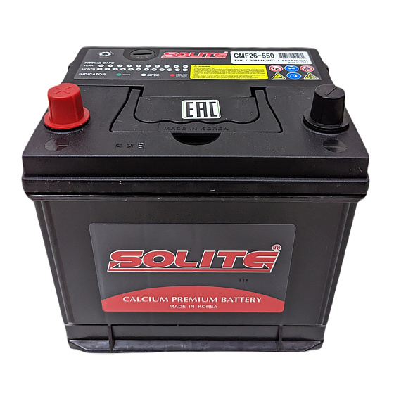 Аккумулятор - SOLITE Asia 60A/h (L+) 550А 208х175х205мм / SLT60L.D20