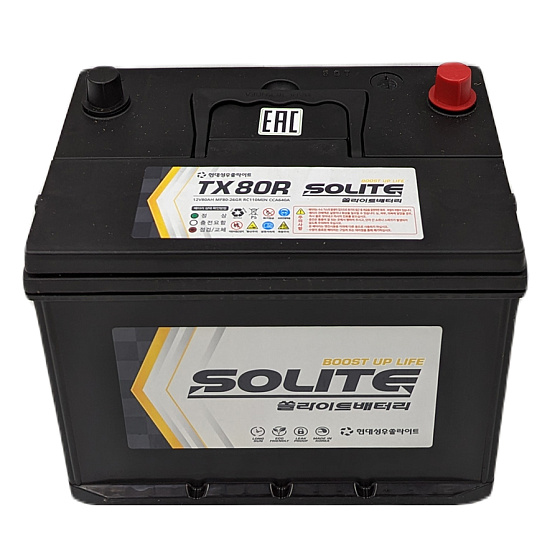 Аккумулятор - SOLITE Asia 80A/h (L+) 640А 260х175х225мм / SLT80L.D26