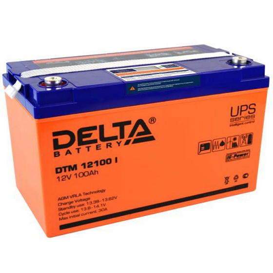 Промышленный аккумулятор - DELTA 12В 100A/h 333х173х222мм / DTM 12100 i