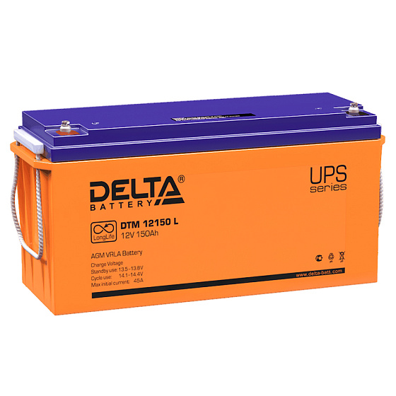Промышленный аккумулятор - DELTA 12В 150A/h 482х170х240мм / DTM 12150 L