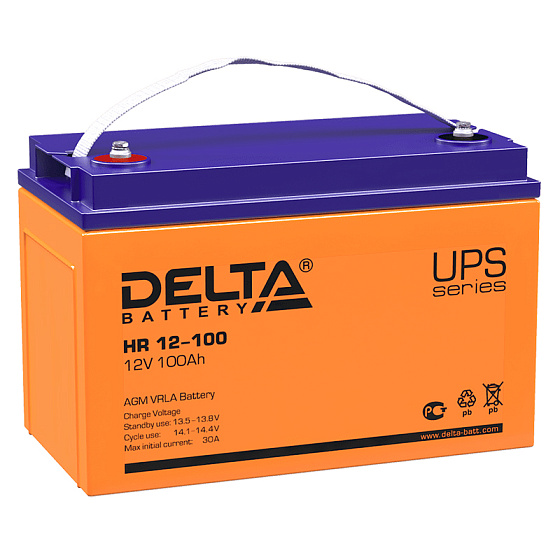 Промышленный аккумулятор - DELTA 12В 100A/h 330х171х220мм / HRL 12-100