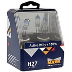 МАЯК - Комплект галогенных ламп Н27 12V 27W PGJ13 Active Rally +150%, 2шт / 72727/2AR+150