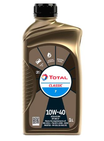 Масло моторное полусинтетическое - TOTAL CLASSIC 7 10W40 1л