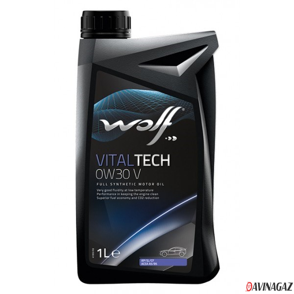 Масло моторное синтетическое - WOLF VITALTECH 0W30 V, 1л (221051 / 8324062)