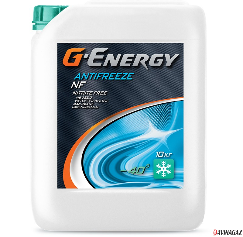 Антифриз готовый - G-Energy Antifreeze NF 40 G11 (сине-зеленый), 10кг