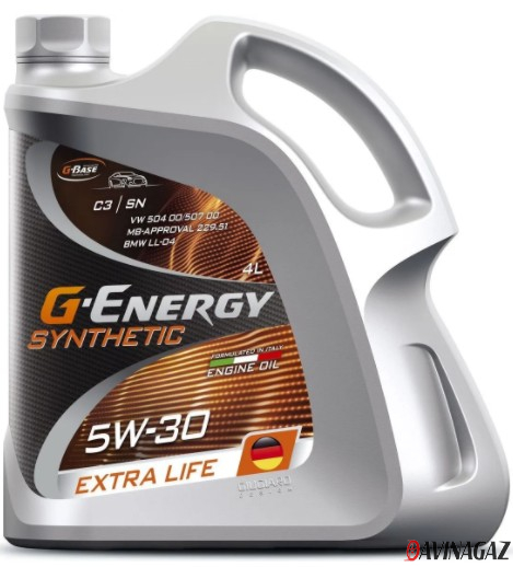 Масло моторное синтетическое - G-Energy Synthetic Extra Life 5W30, 4л