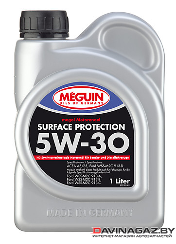 Моторное масло - MEGUIN MEGOL MOTORENOEL SURFACE PROTECTION 5W30, 1л / 3193