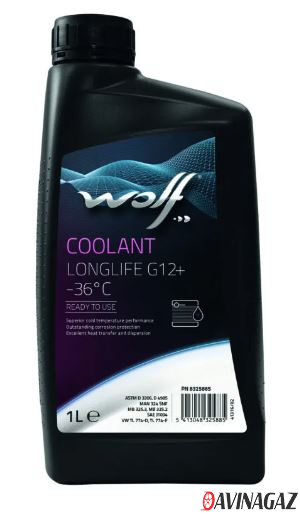 Антифриз готовый - WOLF COOLANT -36°C LONGLIFE G12+, 1л (501011 / 8325885)