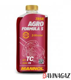 2-х тактное полусинтетическое моторное масло - MANNOL 7858 Agro Formula S, 0.5л (51648 / MN7858-05)