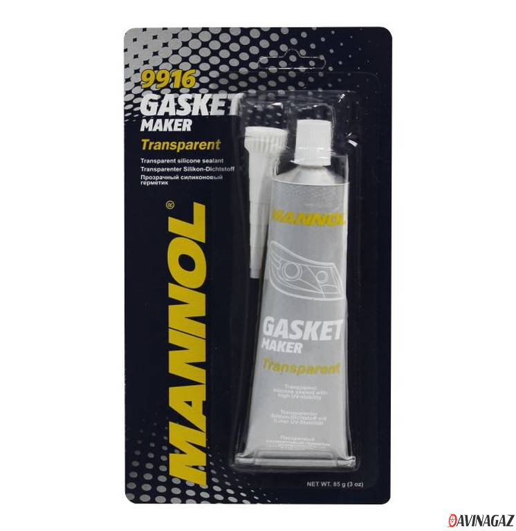 Прозрачный силиконовый герметик - MANNOL Gasket Maker Transparent -40°C +180°C, 85г (5687 / 9916)