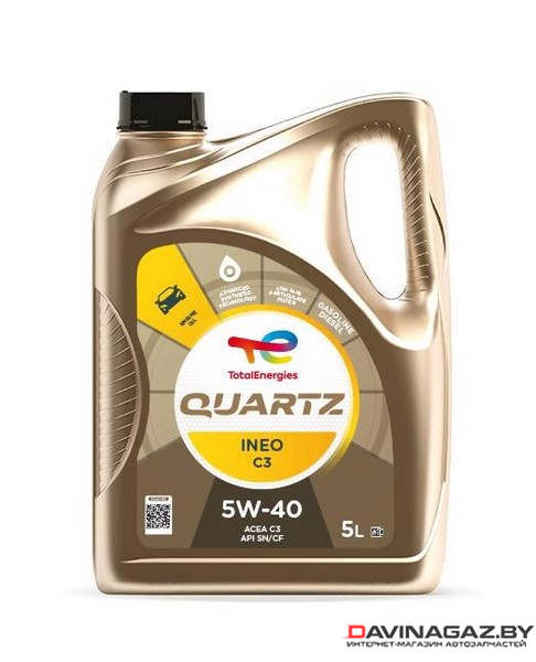 Моторное масло - TOTAL QUARTZ INEO C3 5W40, 5л (213103 / TOTAL 5W40 QUARTZ INEO C3/5)