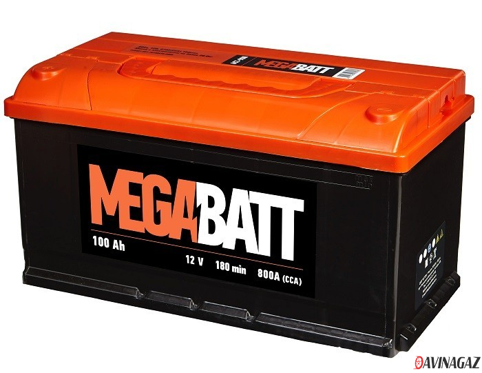Аккумулятор - MEGA BATT 810A 100A/h R+ 350x175x190мм / 6CT-100 NR