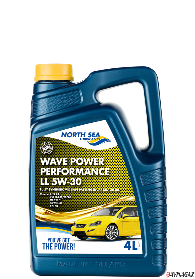 Масло моторное синтетическое - NSL WAVE POWER PERFORMANCE LL 5W30, 4л / 704837
