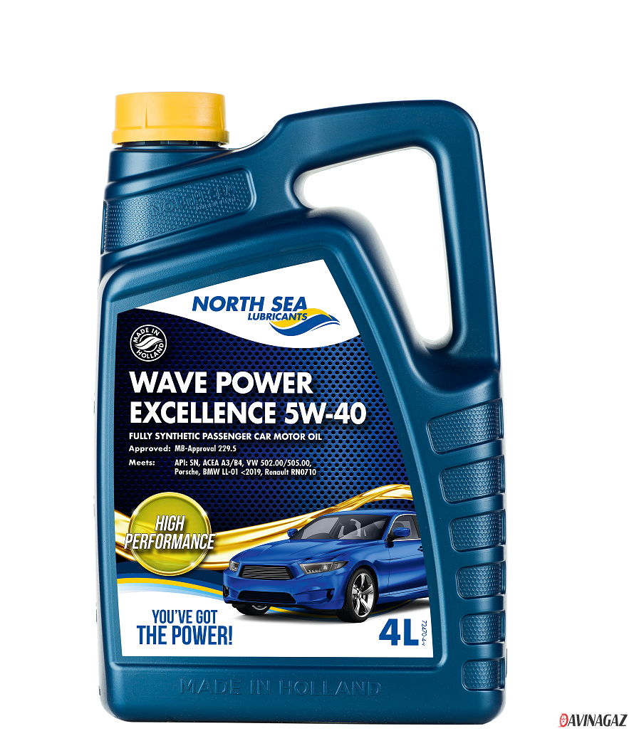 Масло моторное синтетическое - NSL WAVE POWER EXCELLENCE 5W40, 4л / 704933