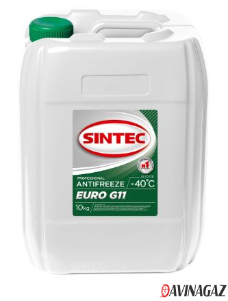 Антифриз готовый - SINTEC ANTIFREEZE EURO G11 (зеленый -40С), 10кг / 800516