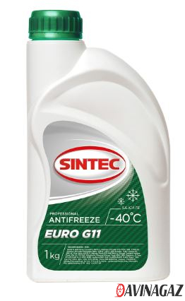 Антифриз готовый - SINTEC ANTIFREEZE EURO G11 (зеленый -40С), 1кг / 802558