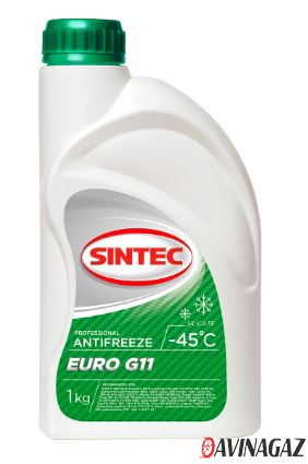 Антифриз готовый - SINTEC ANTIFREEZE EURO G11 (зеленый -45С), 1кг / 802559
