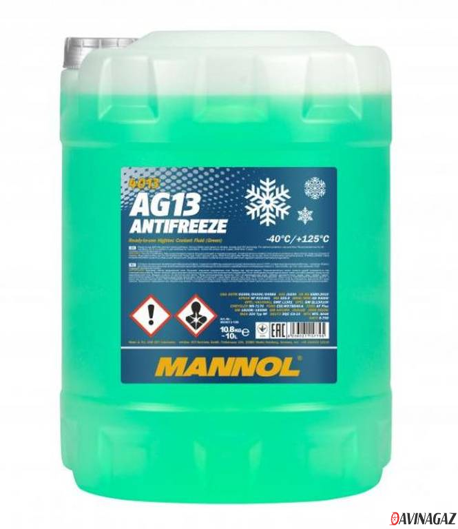 Антифриз готовый - MANNOL Antifreeze AG13 (-40 °C) Hightec 4013, 10л (98838 / MN4013-10)