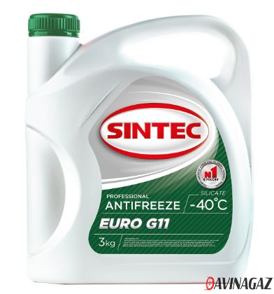 Антифриз готовый - SINTEC ANTIFREEZE EURO G11 (зеленый -40С), 3кг / 990465