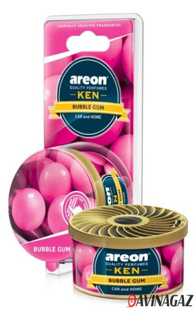AREON - Ароматизатор KEN Blister Bubble Gum жестяная банка / ARE-AKB06
