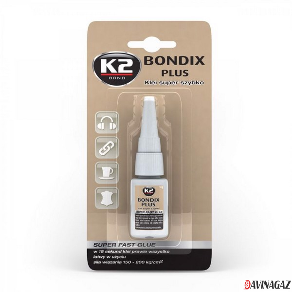 Суперклей - K2 Bondix Plus, 10 гр