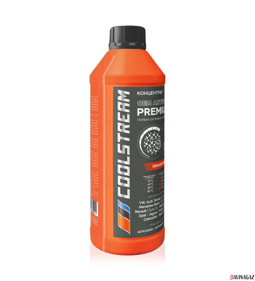 Антифриз концентрированный - Coolstream Premium G12, G12+ (оранжевый), 1.5л