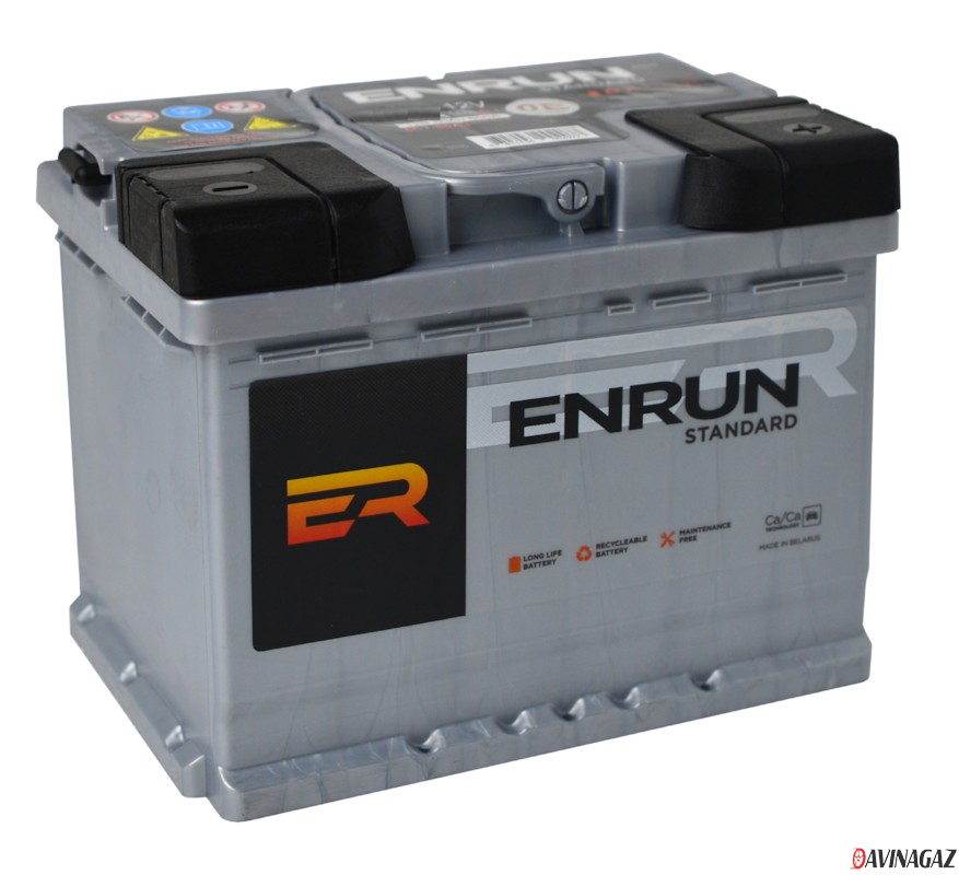 Аккумулятор - ENRUM Standard 55Ah 530A (R+) 242x175x190мм / ES550