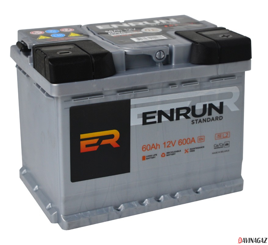 Аккумулятор - ENRUM Standard 60Ah 600A (R+) 242x175x190мм / ES600