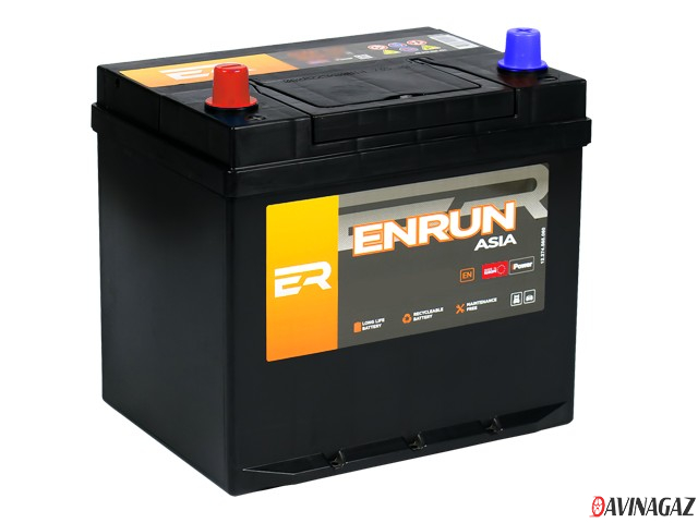 Аккумулятор - ENRUM Standard (JIS) 60Ah 550A (L+) 230x179x225мм / ESA601