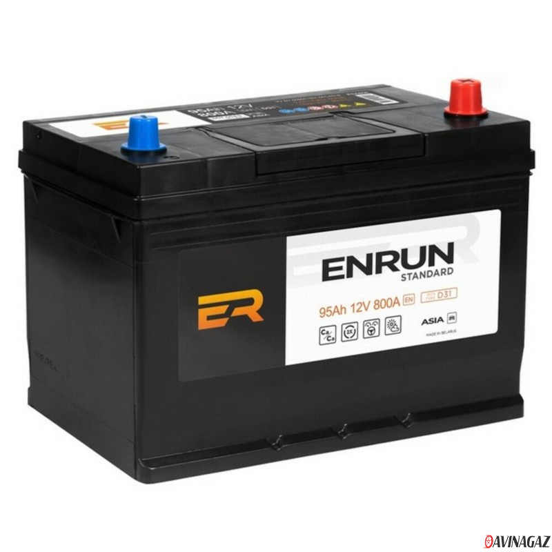 Аккумулятор - ENRUM Standard (JIS) 95Ah 800A (R+) 303x175x228мм / ESA950