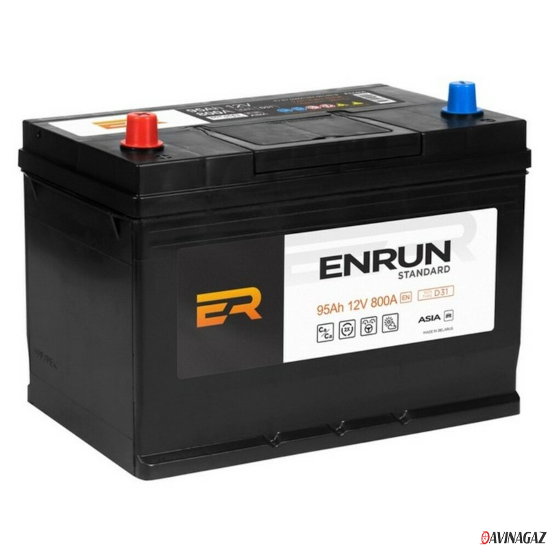 Аккумулятор - ENRUM Standard (JIS) 95Ah 800A (L+) 303x175x228мм / ESA951