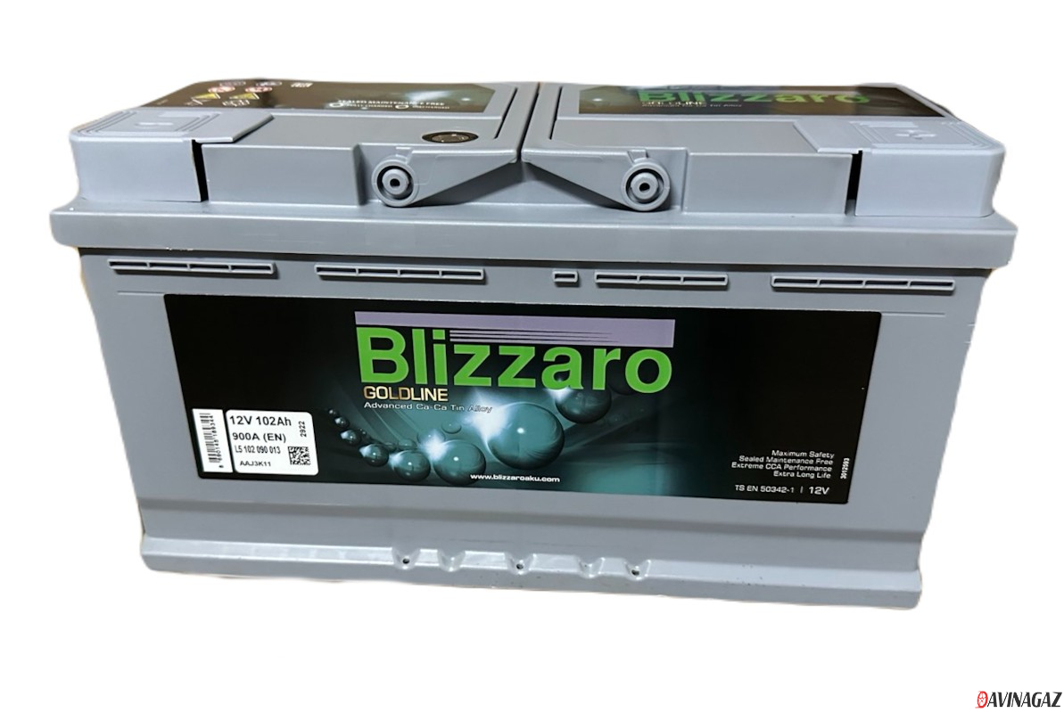 Аккумулятор - BLIZZARO GOLDLINE 102Ah 900A R+ 352x175x190мм / L5 102 090 013