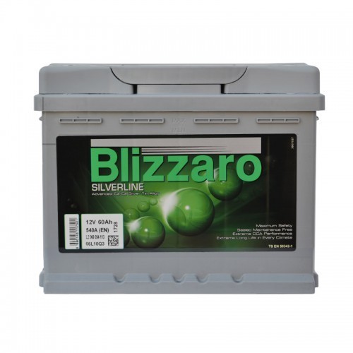 Аккумулятор - BLIZZARO SILVERLINE 60Ah 540A R+ 242x175x175мм / LB2 060 054 013