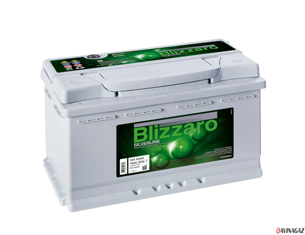 Аккумулятор - BLIZZARO SILVERLINE 80Ah 740A R+ 315x175x175мм / LB4 080 074 013