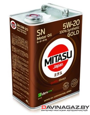 Моторное масло - MITASU GOLD SN 5W20, 4л / MJ-1004