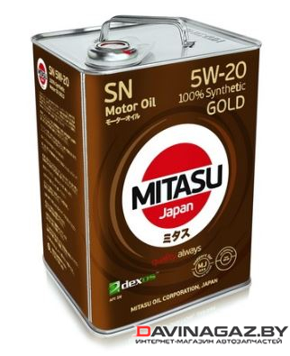 Моторное масло - MITASU GOLD SN 5W20, 6л / MJ-1006