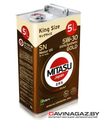 Моторное масло - MITASU GOLD SN 5W30, 5л / MJ-1015