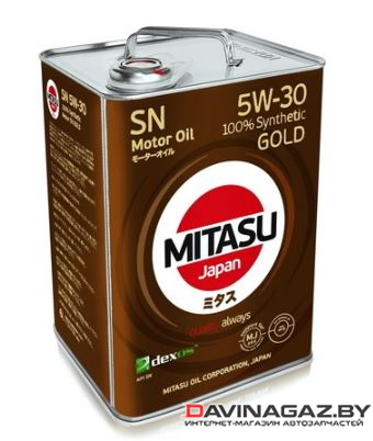 Моторное масло - MITASU GOLD SN 5W30, 6л / MJ-1016