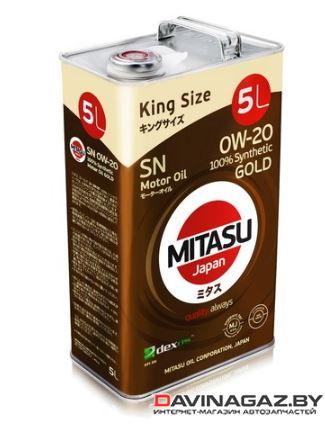 Моторное масло - MITASU GOLD SN 0W20, 5л / MJ-1025