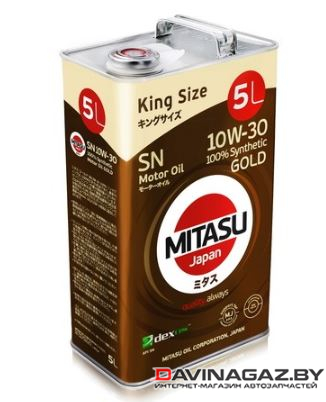Моторное масло - MITASU GOLD SN 10W30, 5л / MJ-1055