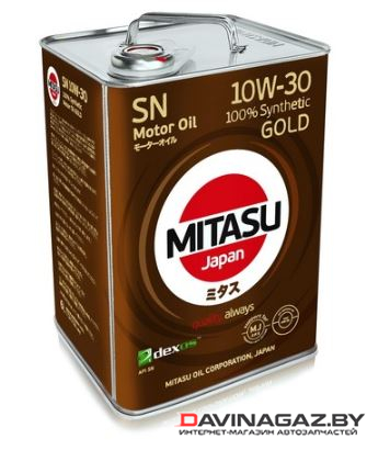 Моторное масло - MITASU GOLD SN 10W30, 6л / MJ-1056