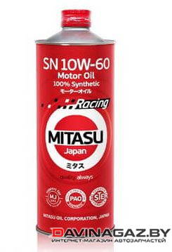 Моторное масло - MITASU RACING MOTOR OIL SN 10W60, 1л / MJ-1161
