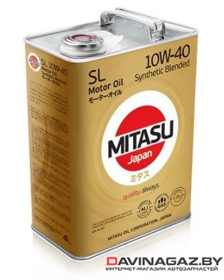Моторное масло - MITASU MOTOR OIL SL 10W40 Synthetic Blended, 4л / MJ-1244