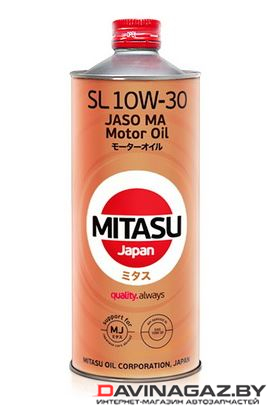 Моторное масло - MITASU MOTOR OIL SL 10W30, 1л / MJ-1301