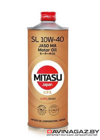 Моторное масло - MITASU MOTOR OIL SL 10W40, 1л / MJ-1311